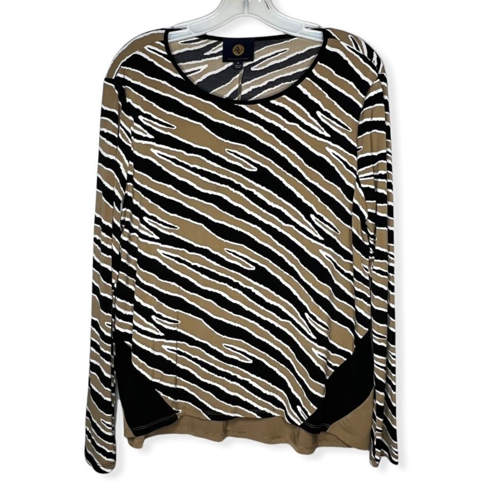 Adrienne Vittadini Animal Print Top